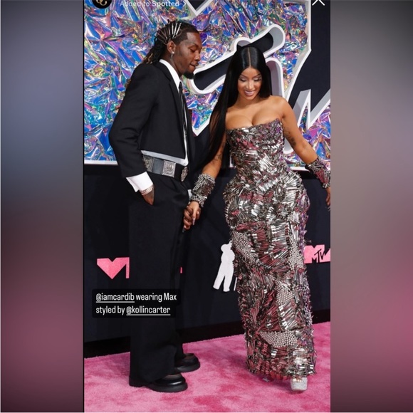 Jimmy Choo Max 150 Metallic Silver Glitter Platform Stiletto Sandals 35 - Picture 7 of 14